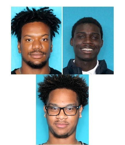 arrested subjects shomari christophe (top left), keyon doby (top right) and antonio collins (bottom)
